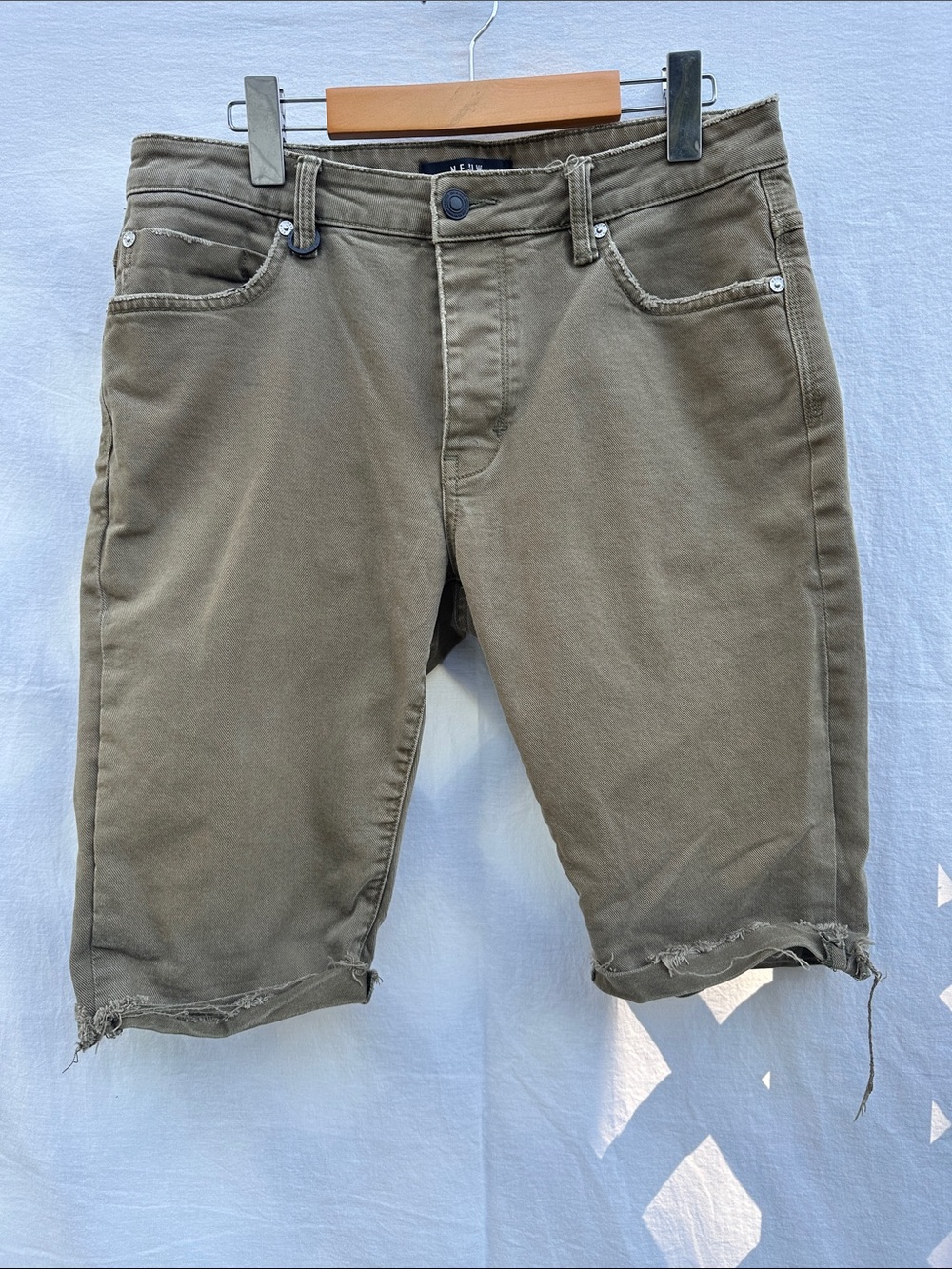 Neuw Olive Jean Denim Shorts